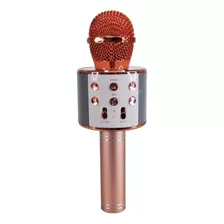 Microfone Karaokê Rose Bluetooth Sem Fio Repórter