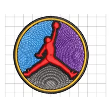 Logo Jordan Multicolor Ponchado/diseño Para Bordar