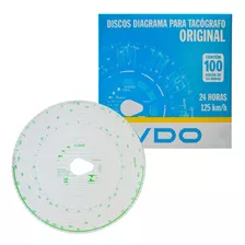 Disco Diagrama Tacógrafo Diário 125km 24h 100 Unidades Vdo