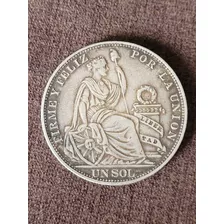 Moneda De 9 Decimos Un Sol Plata 1915