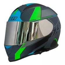 Capacete X11 Revo Flagger Sv Viseira Interna Verde Tamanh 58