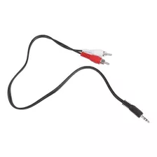 X5 Unidades Mini Cable 0,5 Centímetro 2x1 Rca A 3.5 