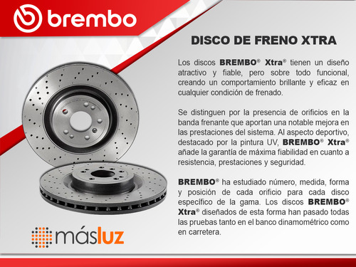 Kit 2 Discos Frenos Perforados Del Land Cruiser 13/15 Brembo Foto 4