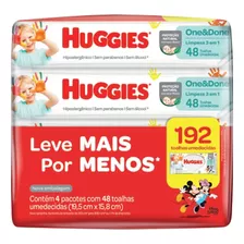 Kit Com 4x Huggies One & Done Pacote 48un - Total 192