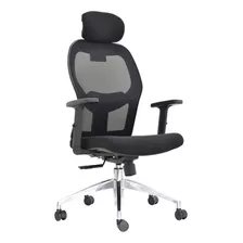 Silla Ergonomica De Oficina Giratoria Bonno Pte Noruega Color Negro