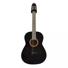 Guitarra Clásica La Purepecha Gecn Para Diestros Negra Barniz Brillante