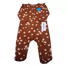 Pijama Enterito Carters - Nena - 6m - Flores Marron