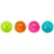 Aspca Squeaky Puppy Dentición Spikey Glitter Ball Masticar J