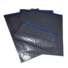 50 Envelope Plástico Segurança Correio 20x30 Saco Lacre Cinz