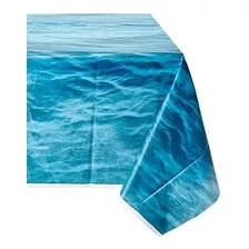 Ocean Waves Plastic Tablecloth 108 X 54