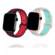 Pulseira Furo Silicone Sport Para Apple Watch Series Iwo