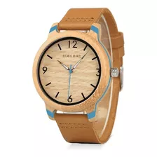 Reloj De Madera Bobo Bird Q22-2 Bambú Piel