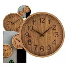 Relógio Parede Decorativo Lyor Wood 25cm Hospital Clinicas