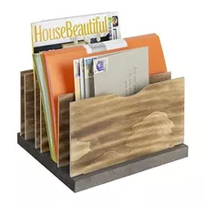 Organizador De Documentos De Madera De Dos Tonos Ajustable D