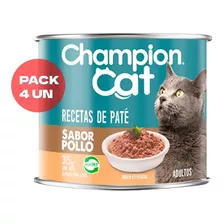 Lata Champion Cat Adulto Pollo Pack 4un Mp