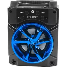 Caixa De Som Bluetooth Rádio Fm Portátil Usb Azul