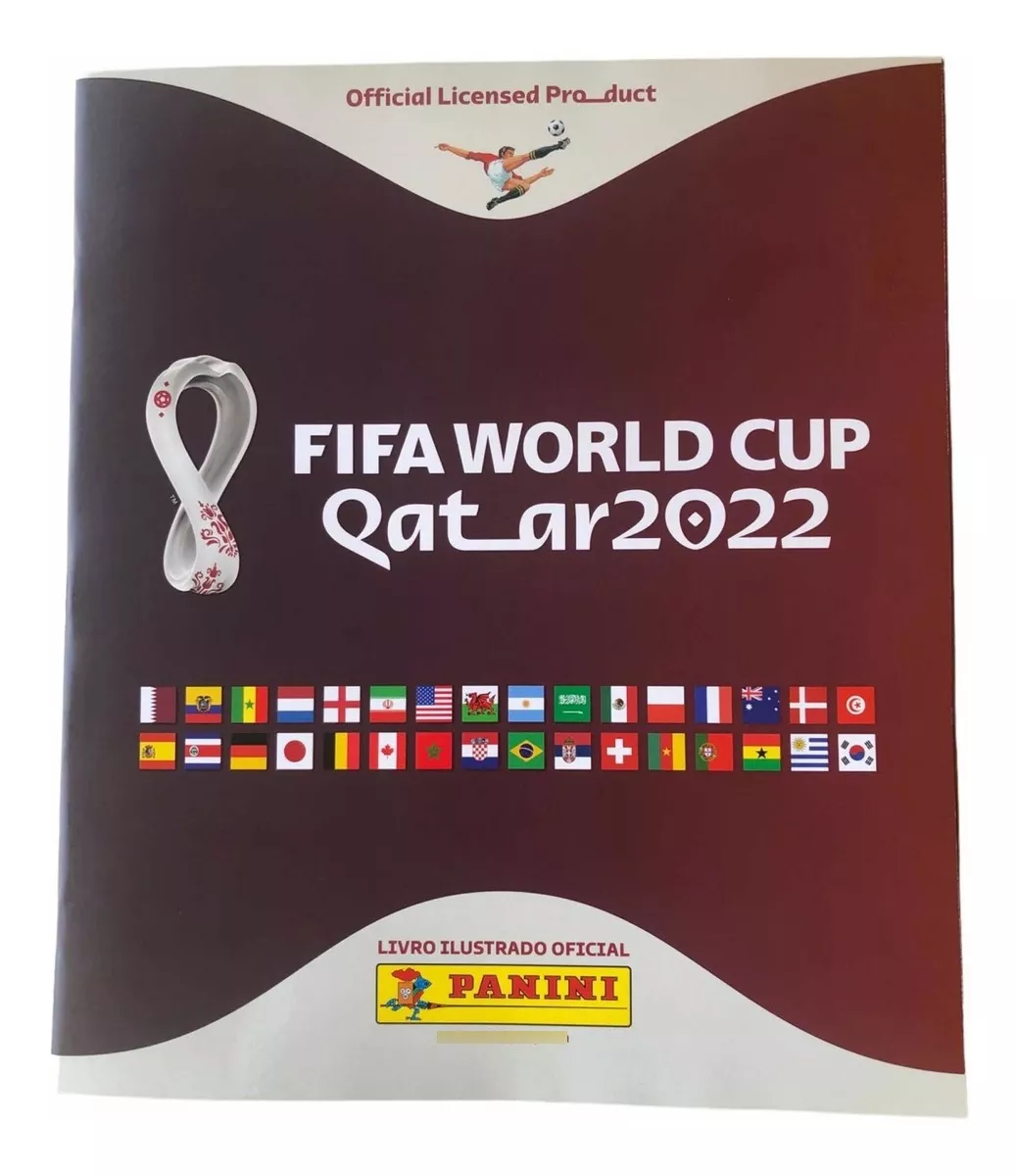Copa Do Mundo 2022 - Álbum + 10 Envelopes (50 Figurinhas)