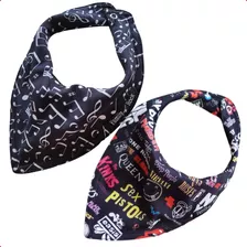 Kit 2 Babador Bandana Bebê Enxoval Tema Diversos Escolha