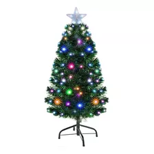 Arbol Navideño 120 Cm Verde Luces Led Rgb Multicolor Navidad