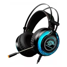 Headset Gamer Rbg Microfone Com Efeito Led Acolchoados