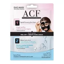 Duo Mask Peel Off Carbón Activado + Serum Hidratante Acf Tipo De Piel Todo Tipo De Piel