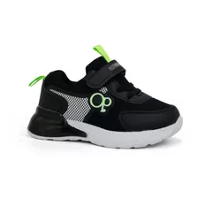 Zapatilla Casual De Niño Ane-g22 Black/green