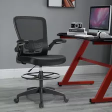 Silla Giratoria Costway Ajustable Con Reposapiés Para