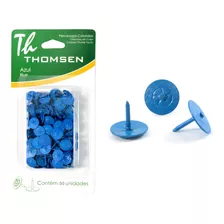 03 Cartelas Tacha / Percevejo Colorido Thomsen Azul