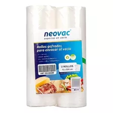 Pack 2 Rollos Gofrados Envasado Al Vacio Neovac 15x500cm. 