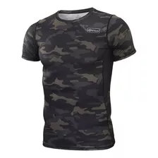 Polera Táctica Militar Esdy Deportes Spandex Multicamblack