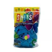 Globos Smits #9 C/50 Estandar Colores Smi1x1 Color Azul Bebé