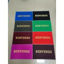 Alfombra Pvc 58x75 Bienvenidos Antideslizante, Limpiapíes