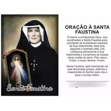 100 Santinho Santa Faustina (oração Verso) - 7x10 Cm