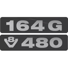 Kit De Emblemas 164g E V8 480 Acrílico Espelhado