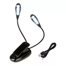 Luz Led Con Clip Para Lectura Partitura Con Carga Usb