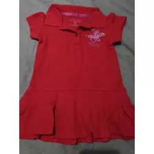 Vestido Polo Club 3-6 Meses. Pique. Impecable.