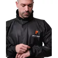 Capa Chuva Roupa Conj Motoqueiro Flex Motoboy Impermeável