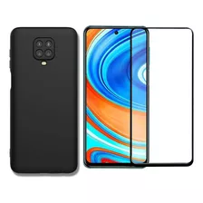 Carcasa Silicona Slim Para Xiaomi Redmi Note 9s + Vidrio