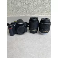 Câmera Nikon D3100 Com 2 Lentes +18-55 +55-200 Cartão 64gb