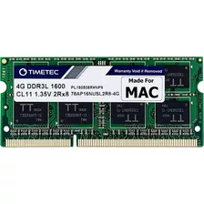 Memoria Ram Timetec, 4gb Para Apple, Ddr3l, 1600mhz, No-ecc