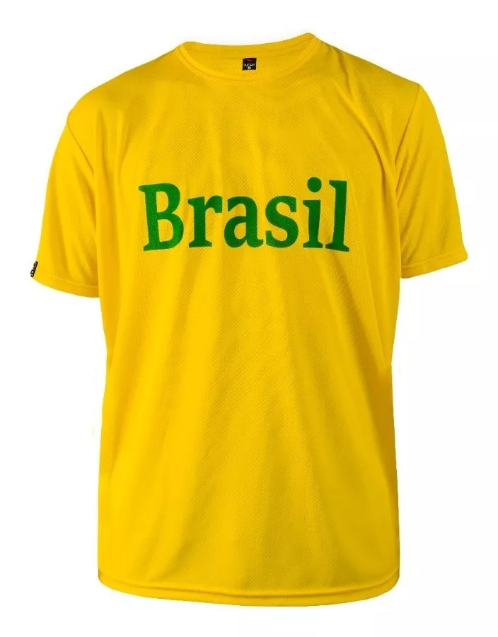1 Camiseta Masculina Básica Copa Do Mundo Brasil Dry Fit