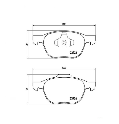 Balatas Delanteras Volvo C30t5 2007 Al 2013 Brembo Foto 2