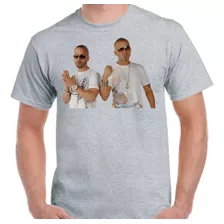 Remera Gris Sublimada Personalizada Wisin Y Yandel