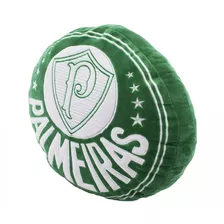 Almofada Fibra Forma De Brasão Time Palmeiras 6x37x40 Cm