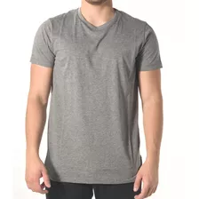 Remera Hombre Etiqueta Negra Esc O Algodon Pima Gris Me