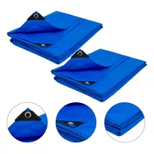 Kit 2 Lonas P.e. Multiuso Azul 100 Micras 3x3m - Itacorda