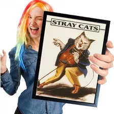 Poster Quadro Com Moldura Stray Cats 07 A4 30x21cm