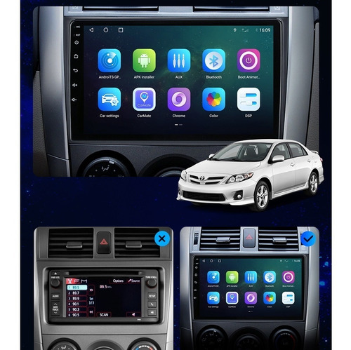 Coche Estreo Android Para Toyota Corolla E140/150 Carplay Foto 2