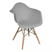 Silla De Comedor Makom Sillón Eames, Estructura Color Gris, 1 Unidad