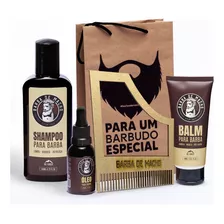 Kit Produtos Oleo Balm Shampoo E Alinhador Barba De Macho